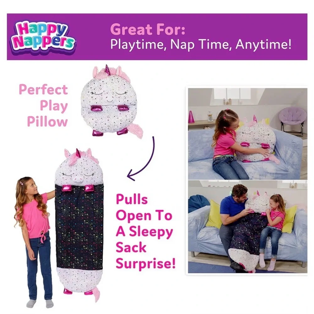 🦄 Unicorn Happy Napper - Pillow / Sleeping Bag 🌟 NEW w/out packaging 🌟 see below - Picture 5 of 16